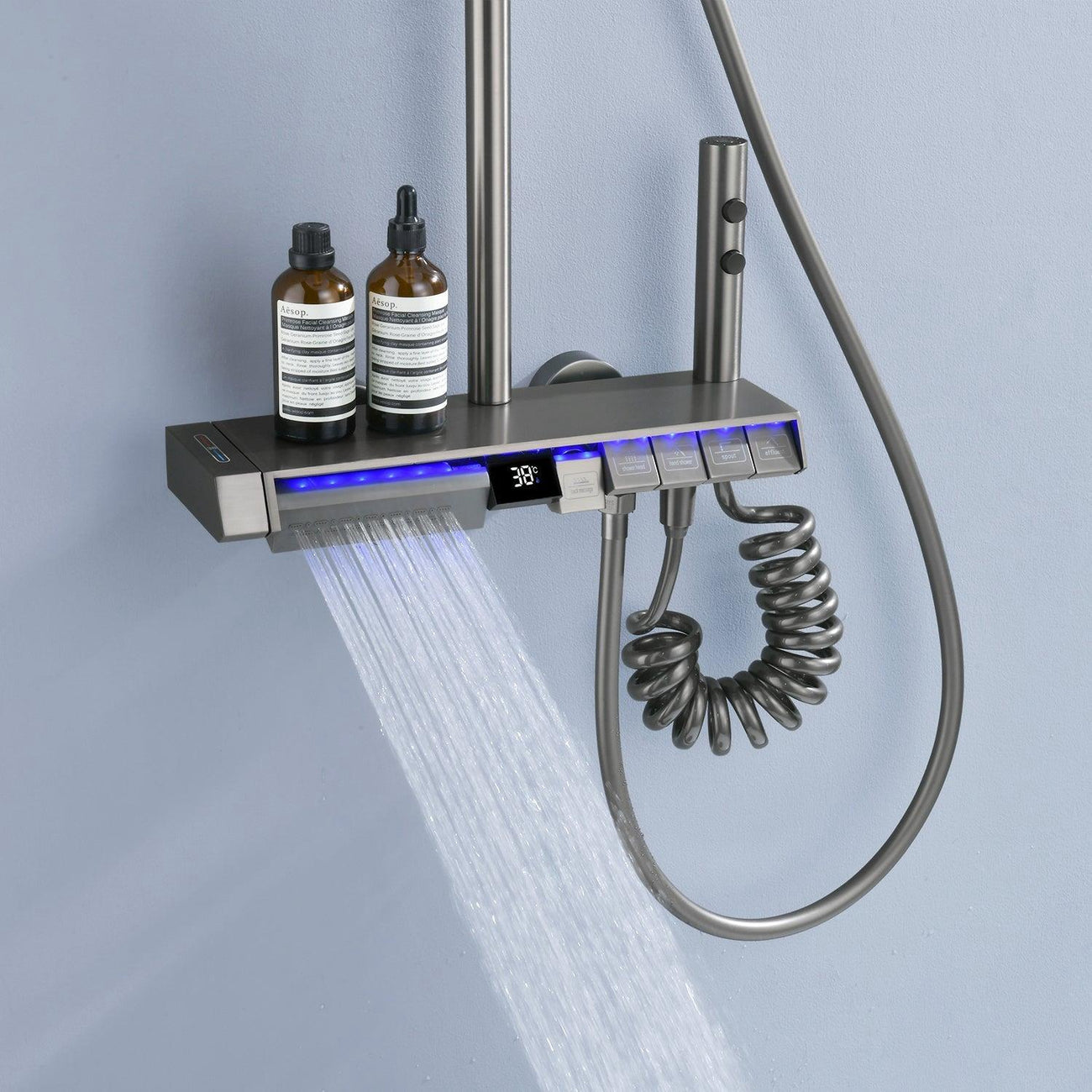 Smart Bathroom Shower Systems with Temperature Digital Display