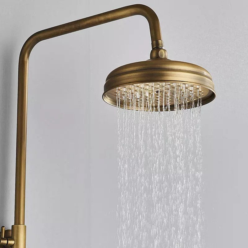Ihomdiy Luxury Antique Brass Shower Faucet